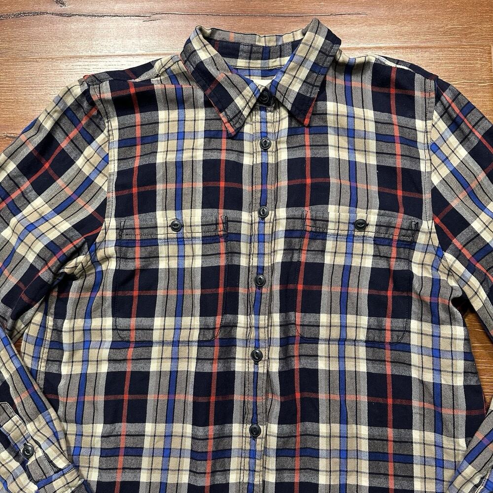 Vintage Ralph Lauren Denim & Supply Flannel Shirt Women M Oversized Tartan Plaid